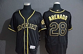 Rockies 28 Nolan Arenado Black Gold Flexbase Jersey,baseball caps,new era cap wholesale,wholesale hats